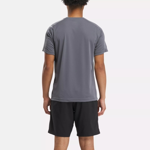 Reebok Men's SPEEDWICK Moisture Wicking Textured Active Tee (Black, M)