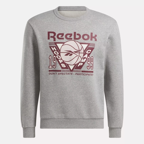 Reebok best sale grey sweatshirt