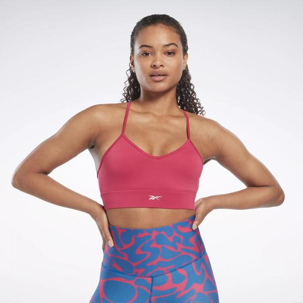 Reebok, Intimates & Sleepwear, Reebok Sports Bra Double Lined Racerback  Gym Training Workout Womens Xl Pink