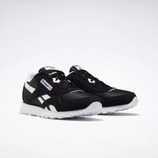 Reebok Women Black popular & White Nylon and Leather