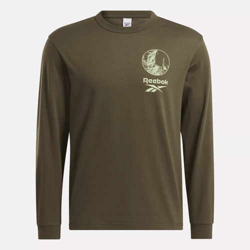 Reebok green 2024 t shirt