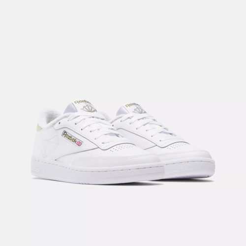 Club C 85 Women's Shoes - White / White / Citrus Glow | Reebok