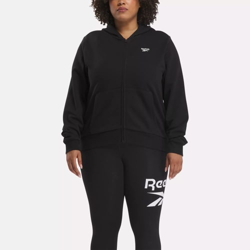 Womens Reebok RBX Black Sweat Style Jacket Neoprene Material Size