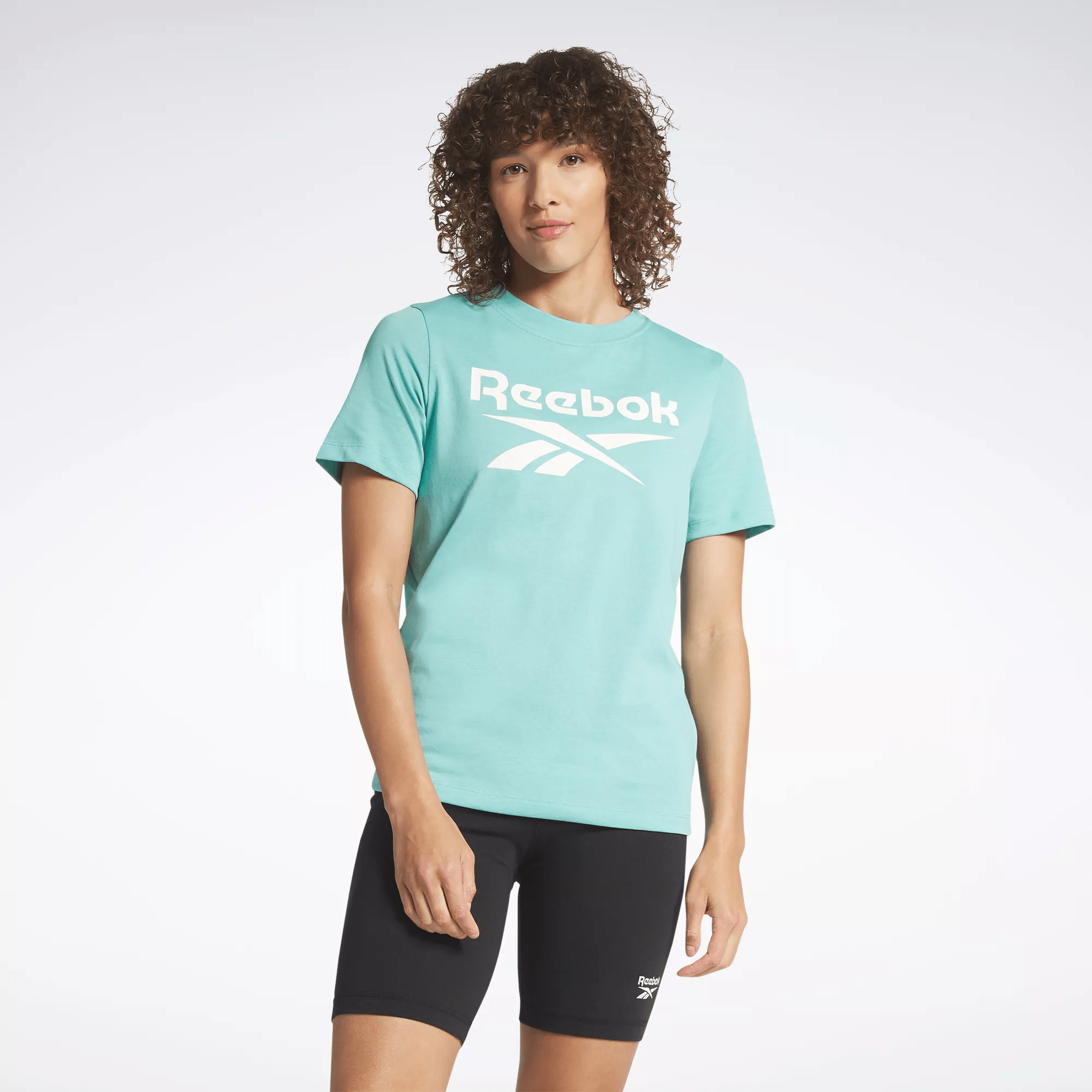 Shop Reebok Women's  Identity T-shirt In Semi Classic Teal
