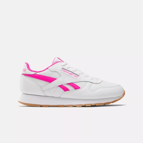 Classic Leather Shoes - Grade White / Laser Pink / Rubber Gum-07 | Reebok