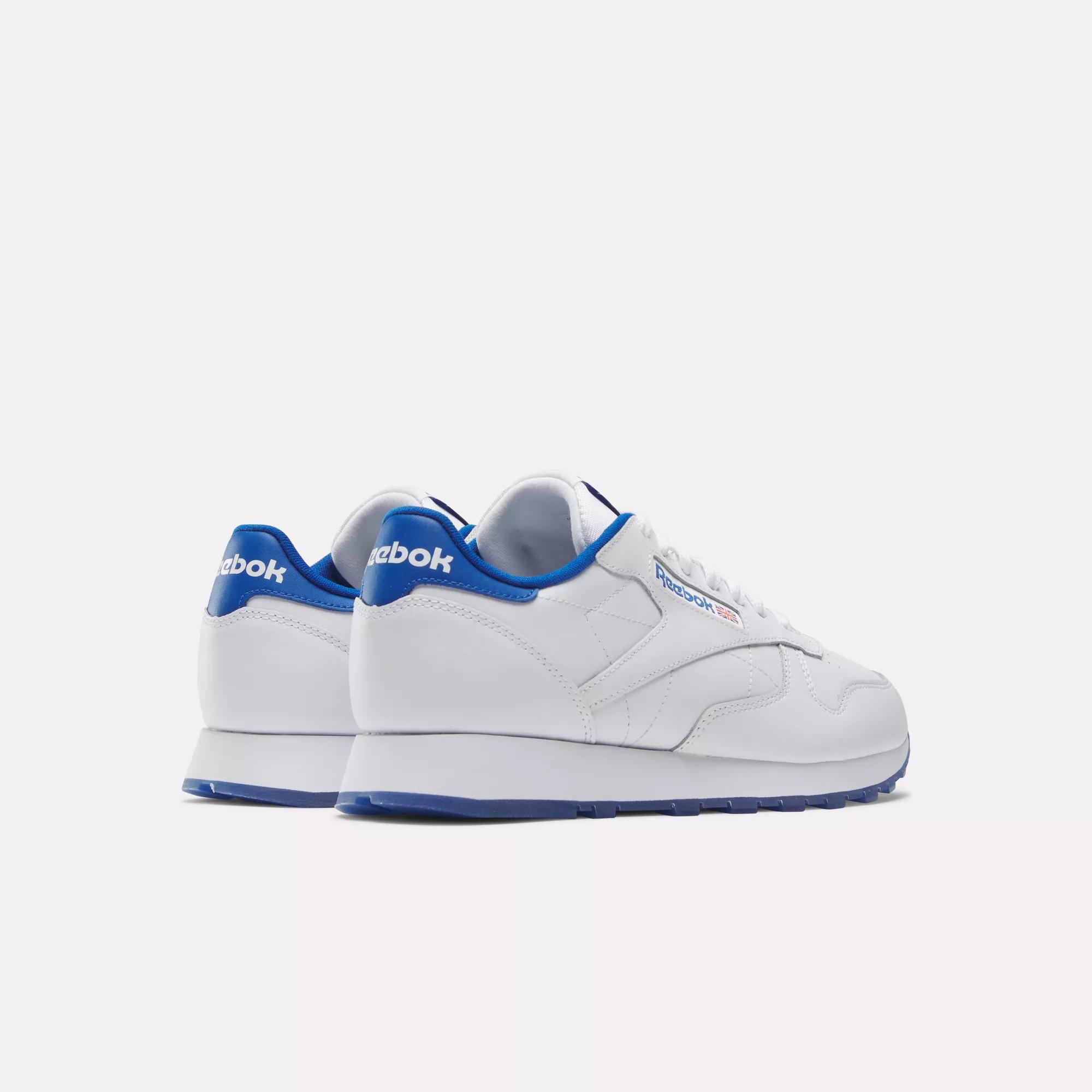 Reebok blue and clearance white