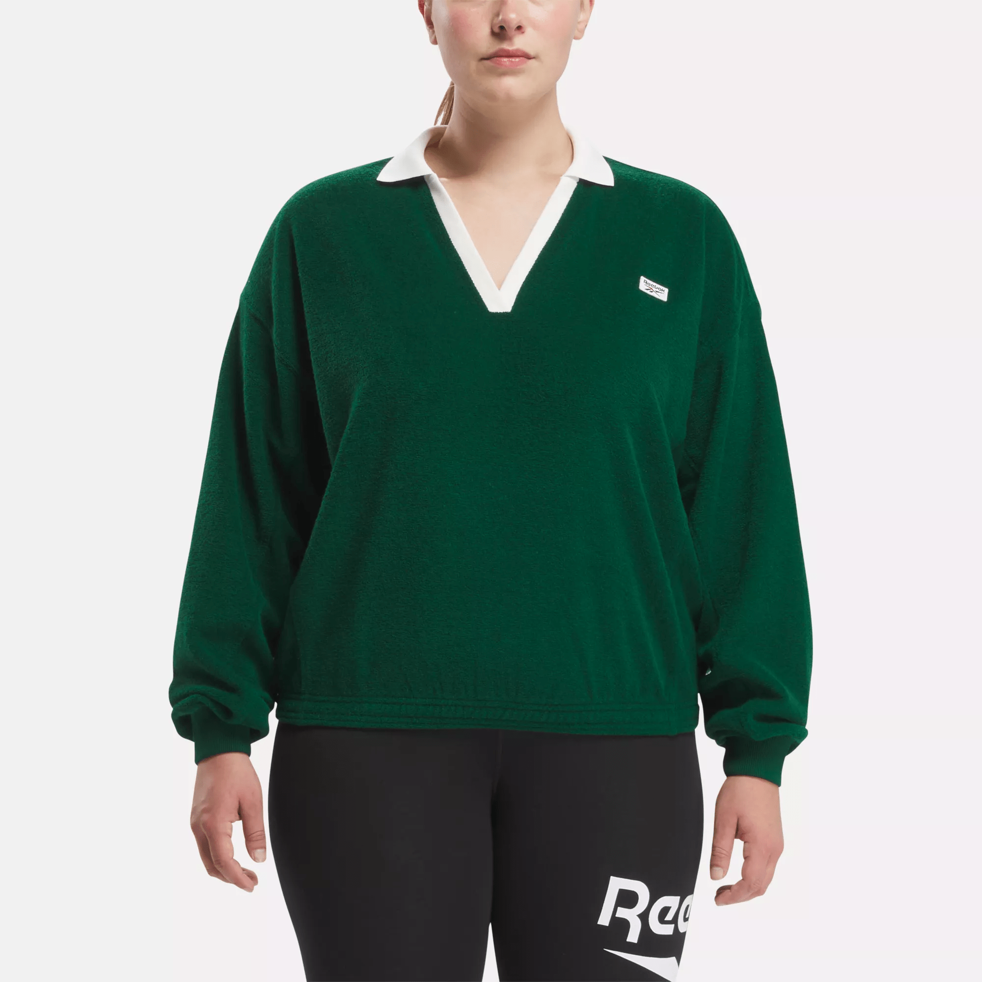 Shop Reebok Women's Sport Classics Cover-up (plus Size) In Dark Green