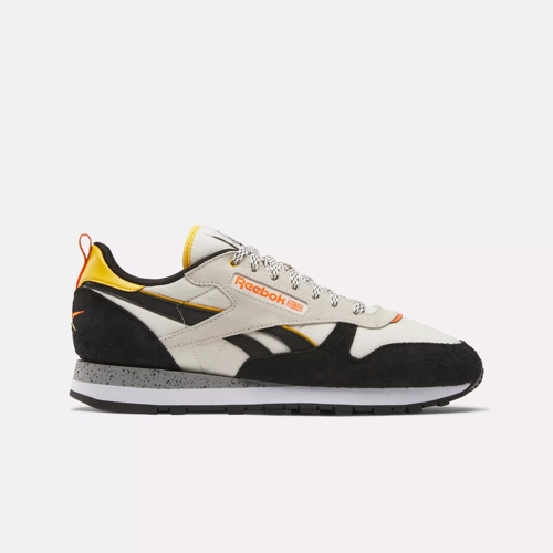 Classic Leather Shoes Alabaster Black Fierce Gold Reebok