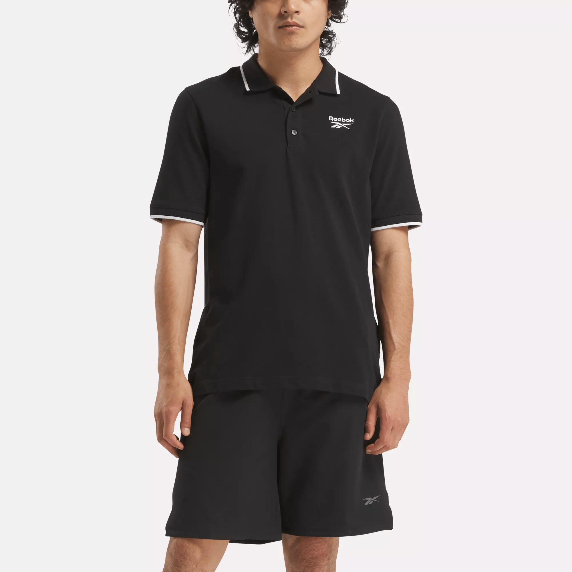 Reebok Men's  Identity Small Logo Polo In Black