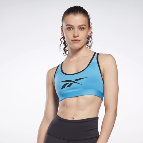 Reebok Plus Size Racerback Low Impact Sports Bra In Blue