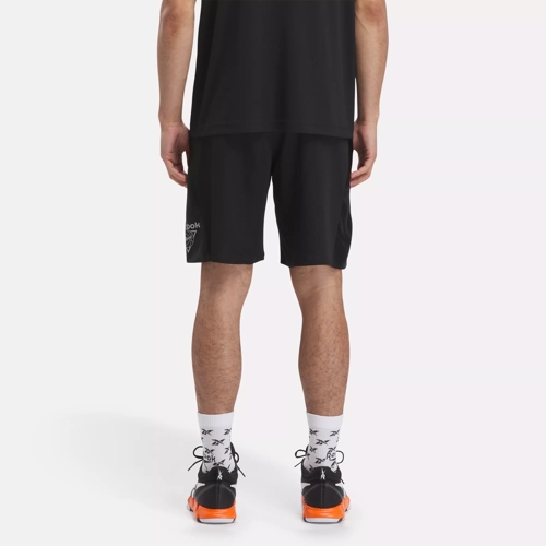 reebok double layer mesh shorts