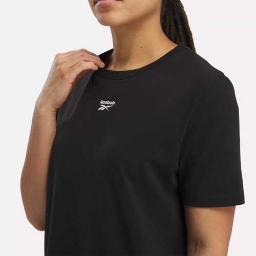 reebok classic t shirts womens black