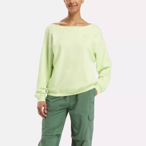 Reebok Women s Wardrobe Essentials Fleece Cover Up in Green Size 2XL