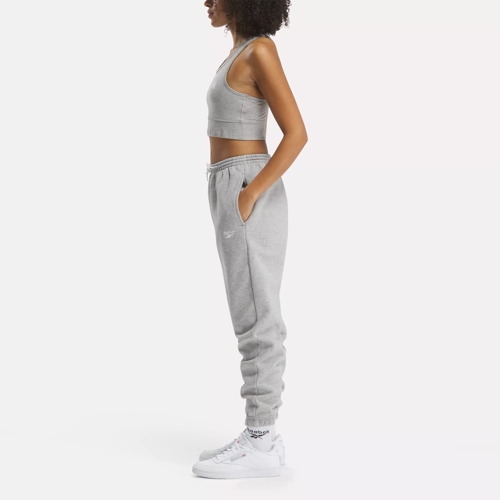 Reebok Identity Small Logo Cotton Leggings - Medium Grey Heather