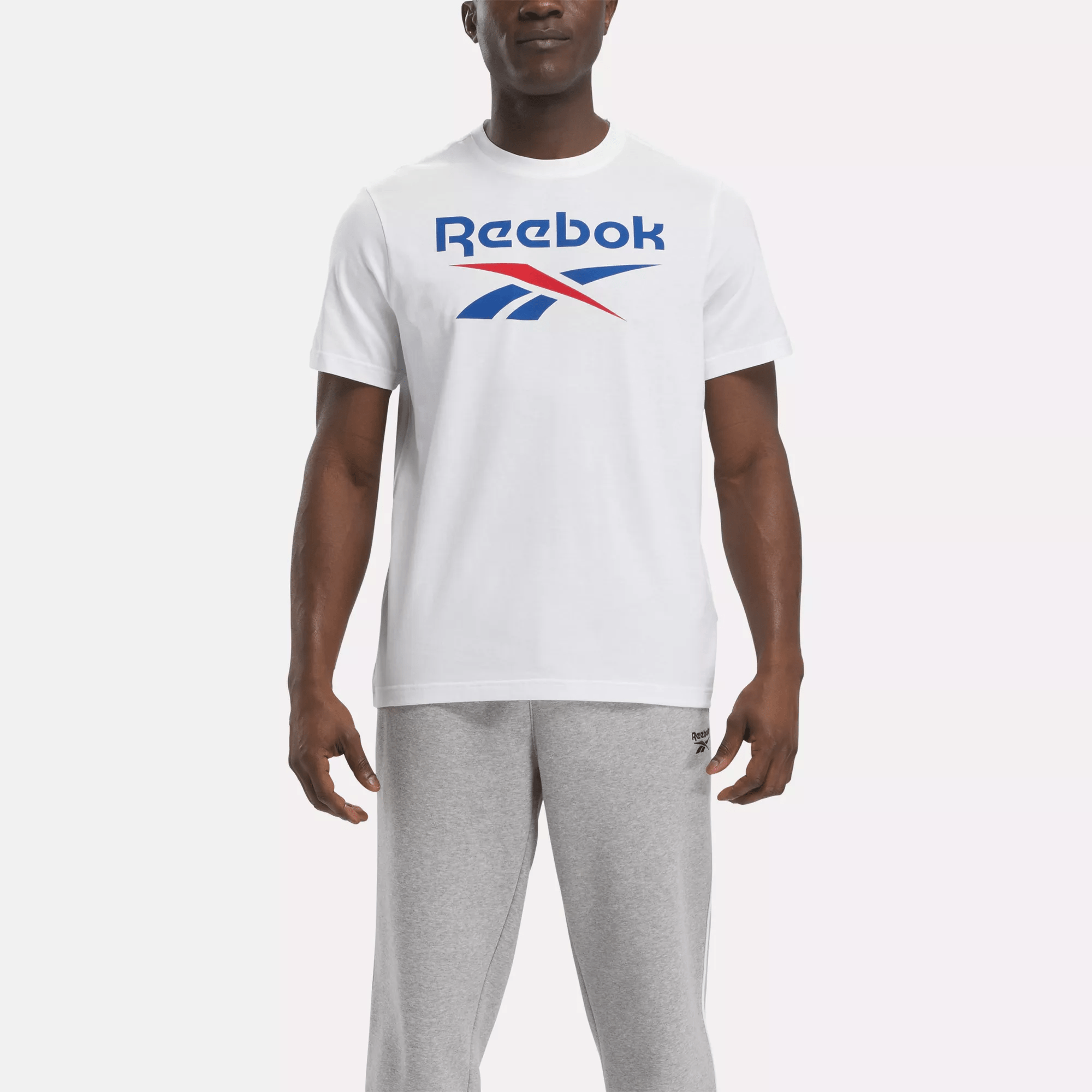 Reebok Men's Slim-fit Identity Big Logo Short-sleeve T-shirt In White