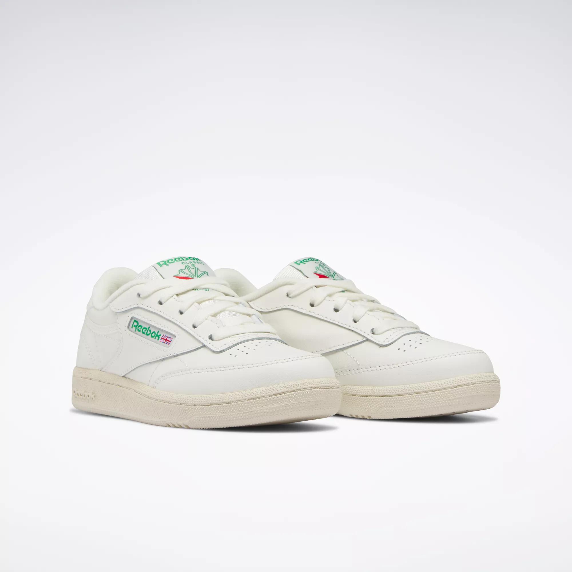 Club C Shoes - Preschool - Chalk / Chalk / Glen Green | Reebok