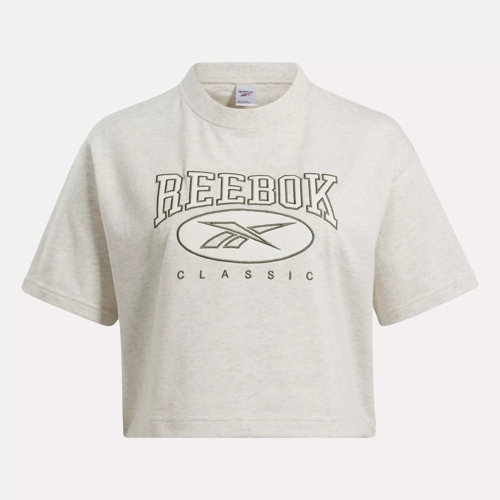 Classics Archive Essentials Big Logo Crop T-Shirt - Chalk | Reebok