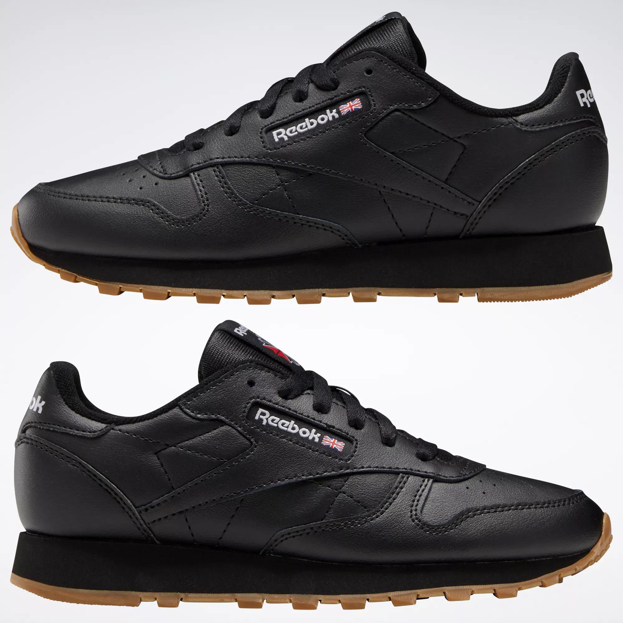 reebok leather black