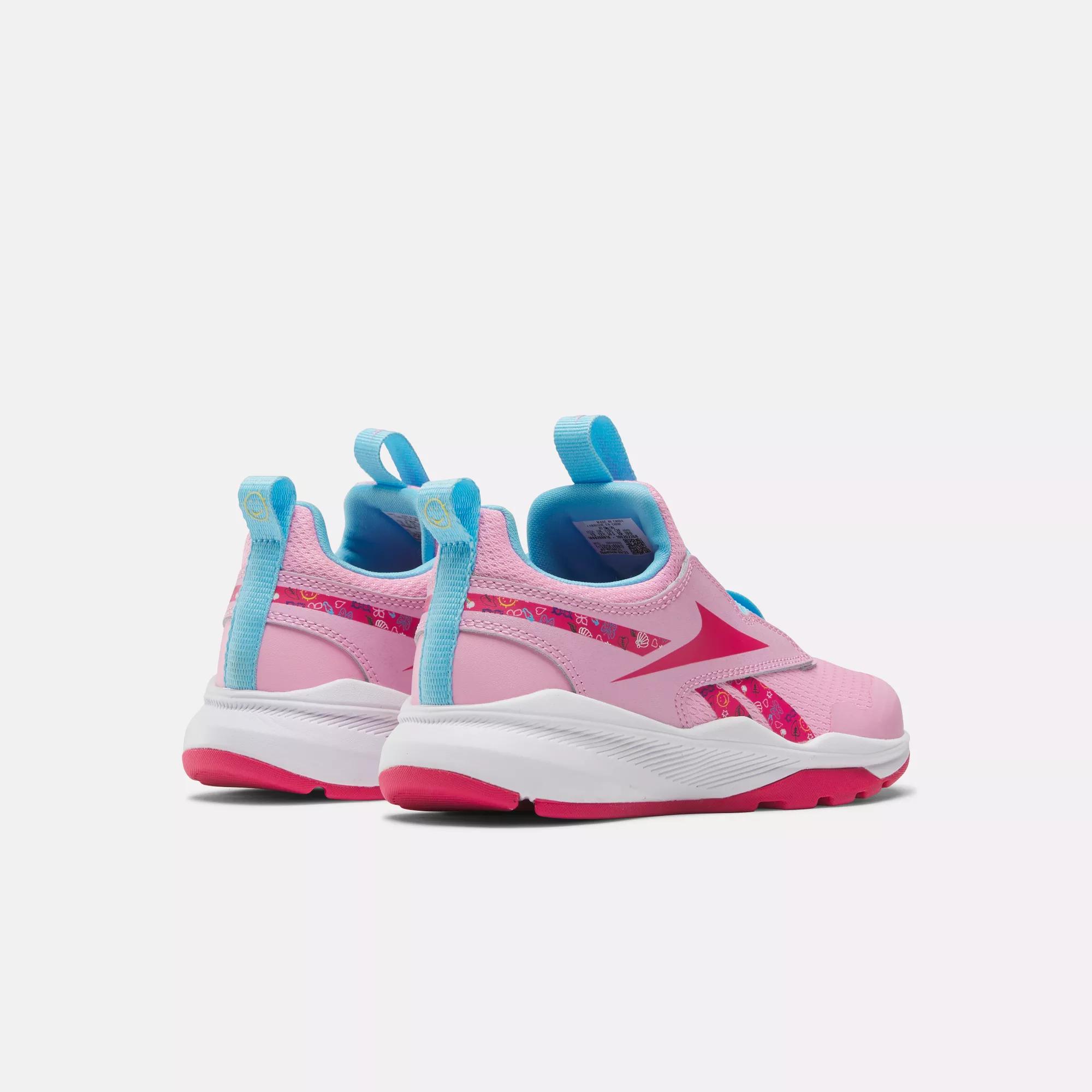 Reebok XT Sprinter Slip Running Shoes Preschool Astro Rose Bold Pink Digital Blue Reebok