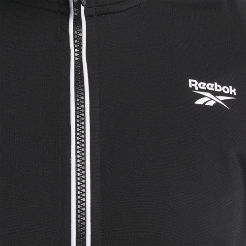 Reebok Apparel Men Reebok Identity Vector Knit Track Jacket NIGHT BLAC