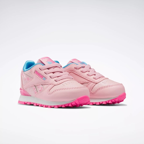 Cargado Salón de clases Serpiente Classic Leather Step 'n' Flash Shoes - Toddler - Pink Glow / Pink Glow /  Atomic Pink | Reebok