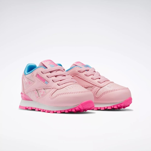 Leather Step 'n' Flash Shoes - Toddler - Pink Glow Glow / Atomic Pink | Reebok