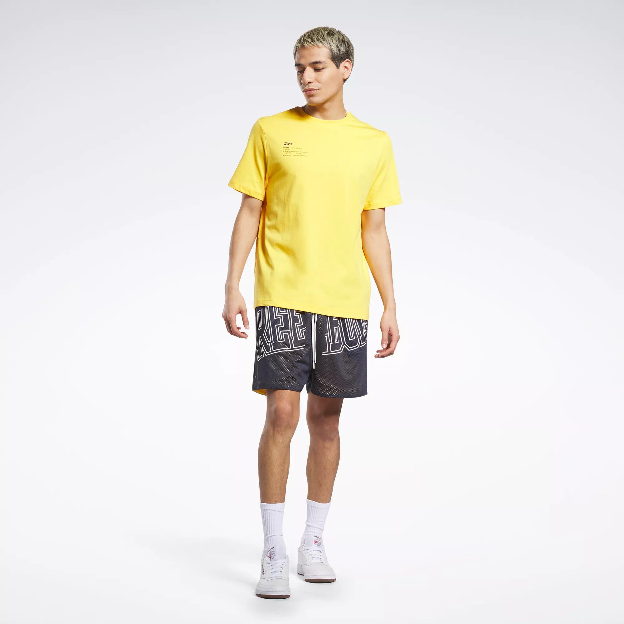 Reebok yellow sale t shirt