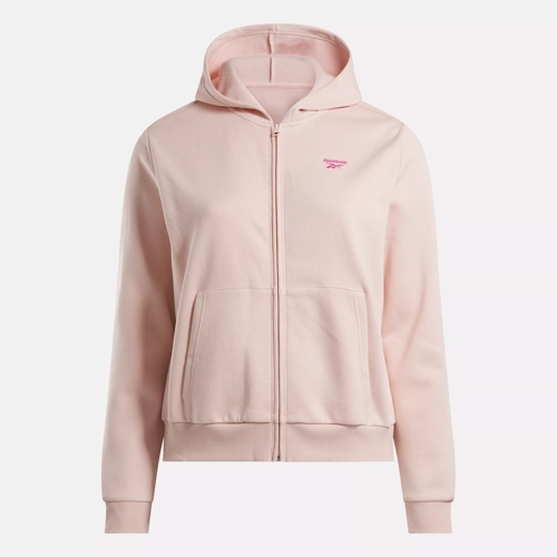 Reebok Identity Small Logo Fleece Full-Zip Sweatshirt (Plus Size) -  Possibly Pink