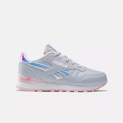 Classic Leather Step N Flash Shoes - Preschool - Lucid Lilac / Lilac Glow /  Pink Glow | Reebok