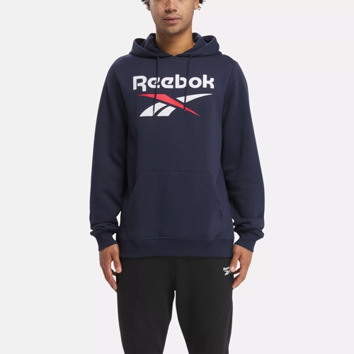 Reebok Identity Small Logo Fleece Zip-Up Hoodie in VECTOR NAVY