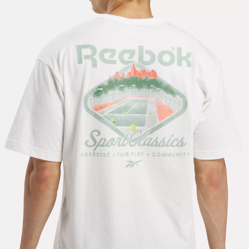 Reebok Unisex Sport Classics T Shirt in White Size XL Men s Women s