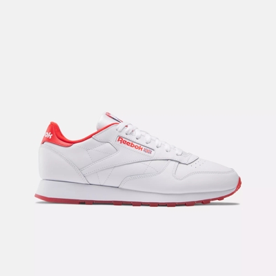 Classic Leather Ice Shoes - White / White / Instinct Red | Reebok