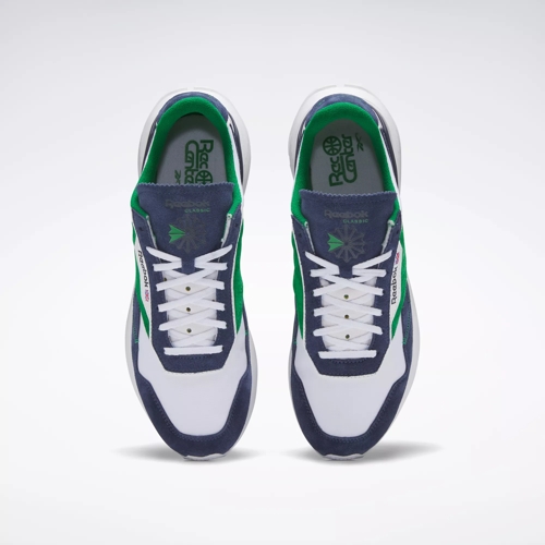 Classic Leather Legacy AZ Shoes - Ftwr White / Vector Navy / Glen