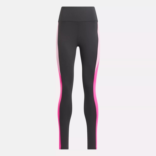 Lux High-Rise Colorblock Leggings - Black / Laser Pink