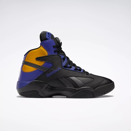 foder forudsigelse Kyst Shaq Attaq Basketball Shoes - Core Black / Bold Purple / Collegiate Gold |  Reebok