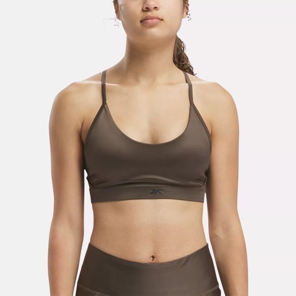 Lux Shine Strappy Bra in BOULDER BEIGE F23