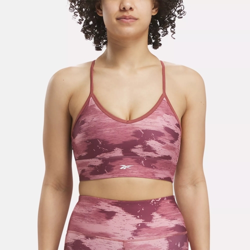 Dark Pink Camouflage, Women's Padded Sports Bra