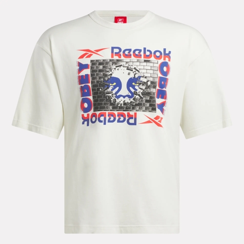 Reebok x Obey Graphic T Shirt Chalk Medium