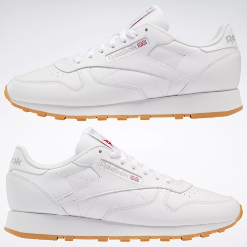 Grey - Classic Shoes Pure / Reebok Ftwr Rubber Gum-03 Leather 3 | White Reebok /