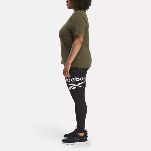 Reebok Identity Big Logo T-Shirt (Plus Size) - Army Green