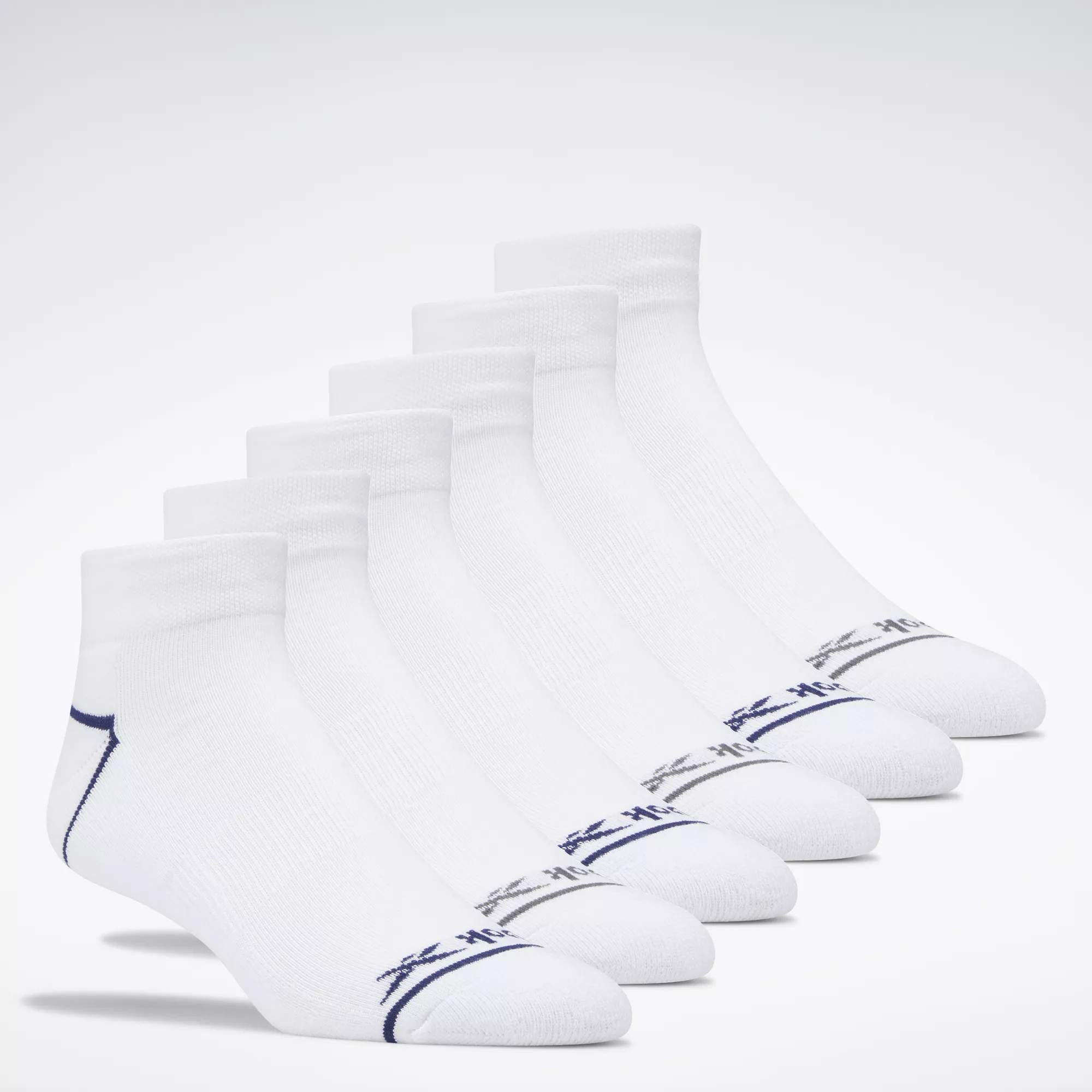 Reebok Basic Quarter Socks 6 Pairs In White