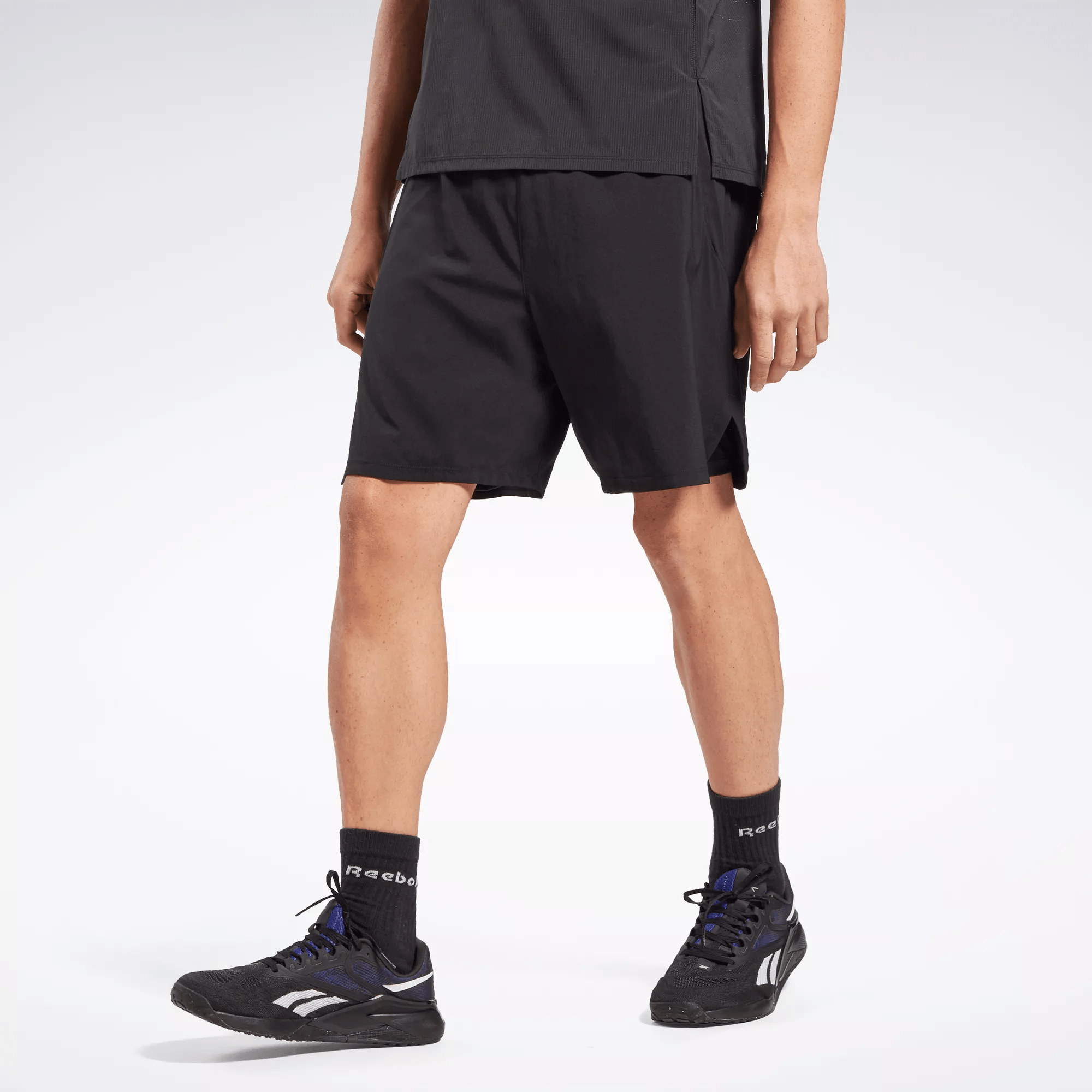 Reebok Speed 3.0 Two-in-one Shorts In Black