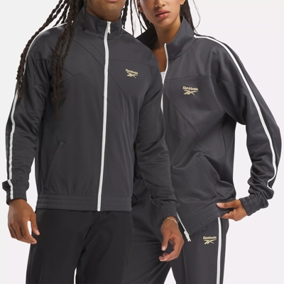 Reebok Identity Vector Knit Track Jacket - Black / Black | Reebok