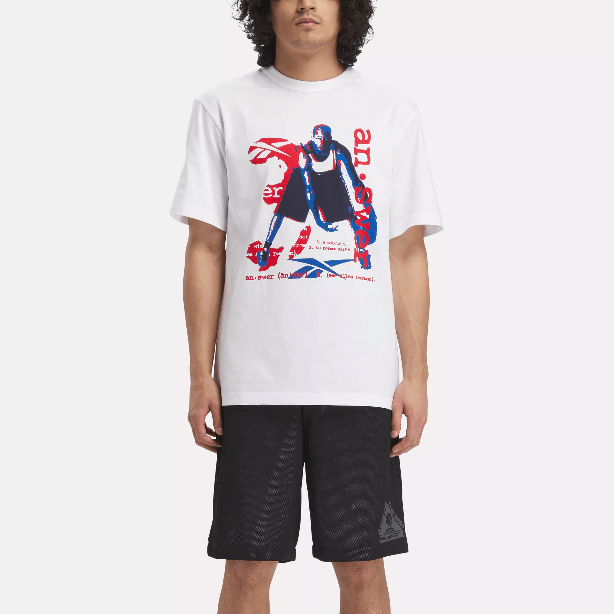 Reebok Basketball Iverson Graphic T-shirt In White