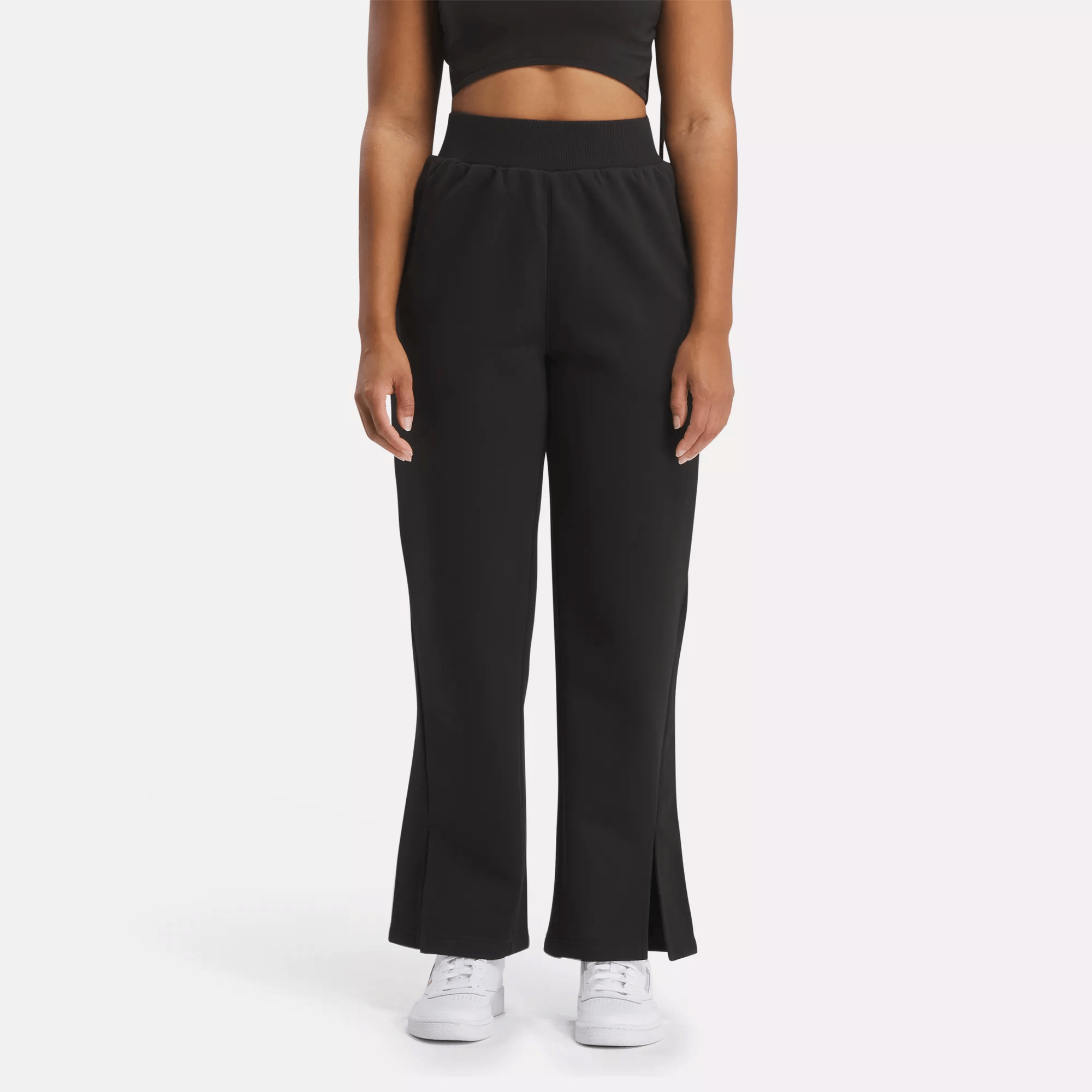 Shop Reebok Women's Classics Wardrobe Essentials Fleece Pants In Black