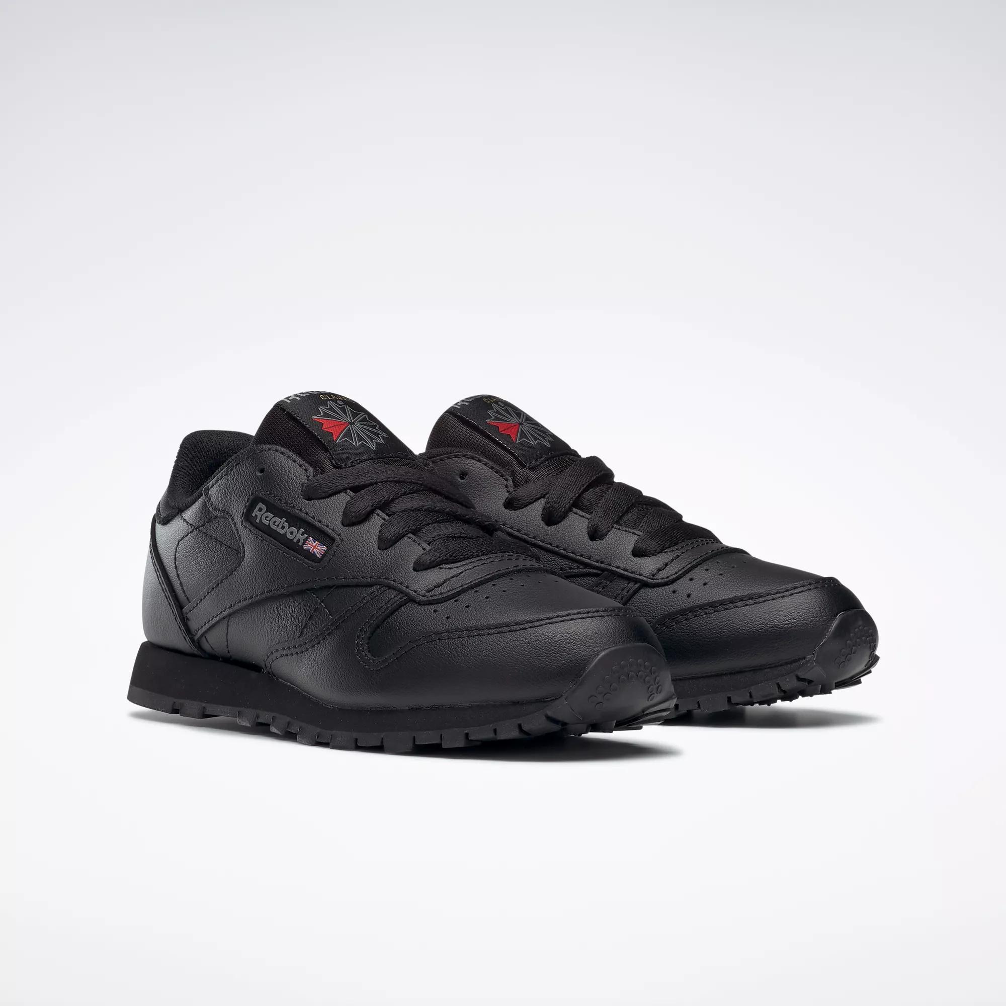 Classic Leather Shoes - Preschool - Black | Reebok