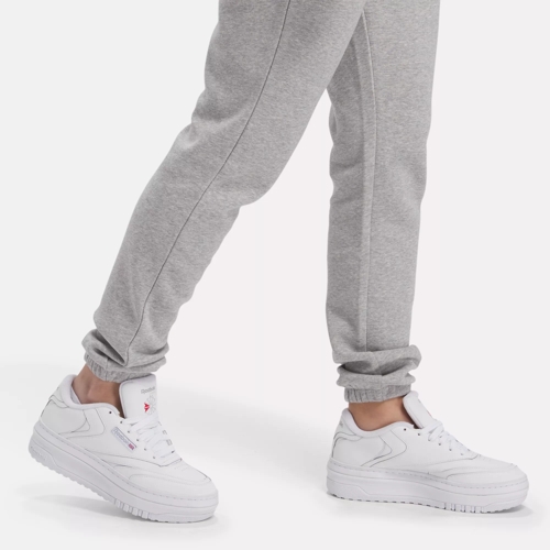  Reebok Women's Identity Energy Fleece Pants, Medium Heather  Grey, S : Clothing, Shoes & Jewelry