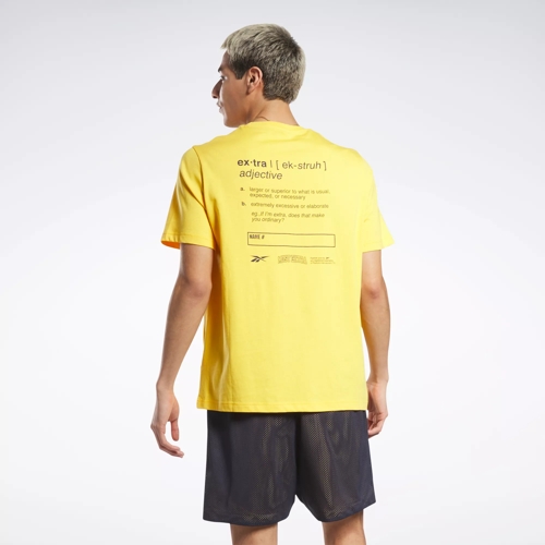 Yellow 2024 reebok shirt