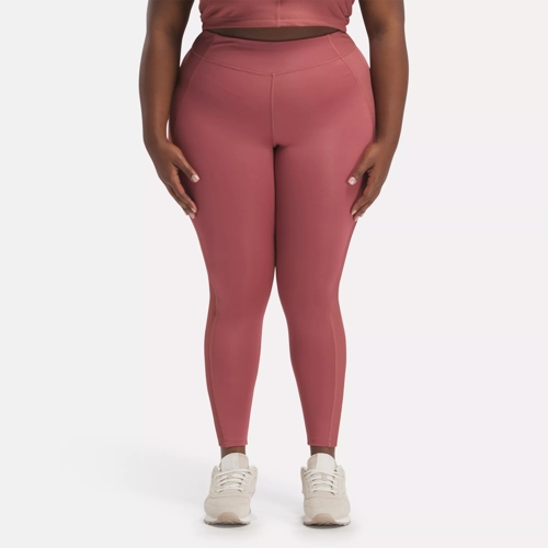 Reebok Yoga High Rise Performance Rib Leggings XL Sedona Rose