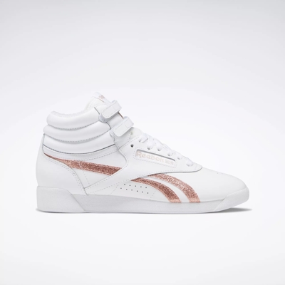 White and cheap gold reebok